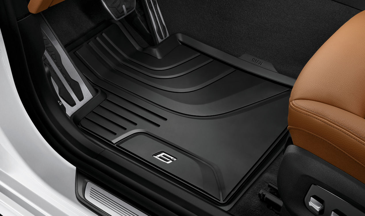 Melni priekšējie gumijas paklāji BMW 6. sērijas Gran Turismo