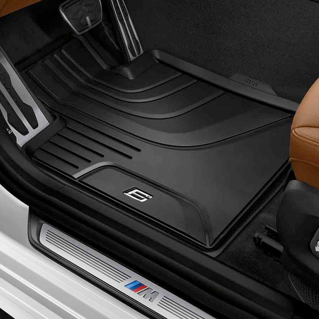 Melni aizmugurējie gumijas paklāji BMW 6-sērijas Gran Turismo